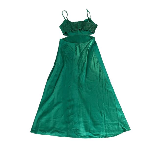 A.L.C. Blakely Cutout Satin Dress Spruce Green - Picture 4 of 11